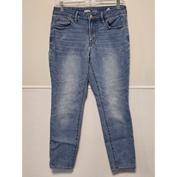 Old‎ Navy High Waisted Pop Icon Super Skinny Jeans Light Wash Size 6 - Picture 1 of 10